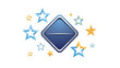 © Q-collection - blue diamond star yellow icon logo graphic design symbol award badge rating quality excellence achievement success recognition appreciation celebration festive decorative shiny