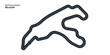 © yassine - F1 Belgium Grand Prix, Spa-Francorchamps Circuit Vector for moto, autosport, Wavy road with curves and speed path. Top view of race track. vector illustration isolated transparent background.