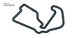 © yassine - F1 Great britain Grand Prix, Silverstone Circuit Vector for Moto GP, Autosport, Wavy road with curves and speed path. Top view of race track. vector illustration isolated transparent background.