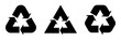 © maribom - Set of recycle symbols isolated on white background, simple recycling icons vector collection for eco, sustainability and environmental design