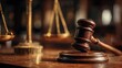 © imageSTOCK - Judicial hammer and scales of justice represent law and order in courtroom setting during daytime