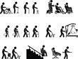 © MelonChandro - Icons representing mobility aids and care equipment for elderly and disabled people