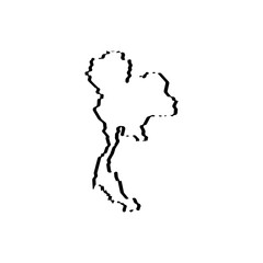  Thailand map vector logo icon border