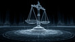 © Samar - Legal blueprint mesh scene showing technical grid representing framework justice system professionalism conceptual environment controlled lighting