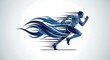 © nasira - Dynamic runner in motion with flowing cape
