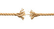© Maimunaislam - Severed rope with frayed ends about to break symbolizing crisis or failure isolated on transparent background