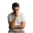 © Mishkat Uddin Rahat - Man in thoughtful pose isolated on transparent background