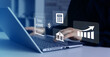 © AYSIA - Tax deduction planning concept. Businessman calculating business balance prepare tax reduction.
