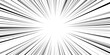 © RDVector - Comic line cartoon and speed effect manga with radial graphic action. Motion grunge element and burst anime art with force book sketch. Frame comic light and white speed power with acting.