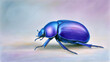© Igor - Blue beetle walking on soft background, digital illustration