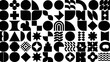 © art.Co - Abstract Geometric Shapes Collection Black and White Pattern Design.