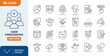 © Cetacons - User Onboarding line editable icon set. Contain icons related to account setup, login, tutorial, user guide, and more. Editable stroke. Vector illustration
