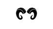 © ariss - Ram Horns - A Symbol of Strength and Determination in Black and White.