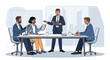 © Jersey - Business Professionals in Meeting Room Discussion.