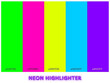© chezehan - Neon color palette showcasing intense brightness for contemporary design needs