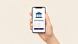 © Abdul - Hand holding smartphone with online banking login screen