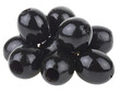 © yuyun - Pile of glistening, pitted black olives against a stark background
