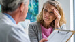 © Vertstyle - Worried Senior Woman Consulting Doctor About Headache