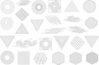 © Authentic - Abstract geometric shapes with line art, including circles, triangles, squares, and patterns
