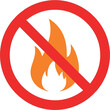 © Safwan Creatives - No Fire Symbol Vector Icon for Safety, Prohibition, and Warning Signage Applications