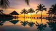 © Ofida Studio - Tropical Sunset Resort Infinity Pool View