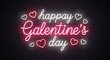© skayy - Happy Galentines Day Neon Sign on Brick Wall.
