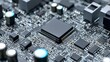 © Amir Bajric - Close-up of computer and cell phone microchips, motherboard, RAM and processor circuitry