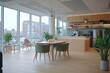 © nilawan - Modern office interior with bright natural light and stylish furniture design elements
