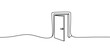 © Nipun Mitra123 - Continuous line drawing door slightly open new opportunity vector illustration artwork