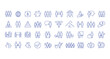 © RosieLily - Human interaction icon set. Editable line icons. Vector illustration.