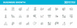 © IconVerse - Business growth symbols in corporate strategy and financial success work, icon set for presentation design, icon category