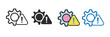 © Jahid Graphic - Settings error icon collection. system configuration issues and alert symbol. vector illustration