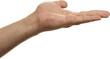 © Lustre Art Group  - Open palm hand gesture offering support and openness on transparent background. Concept of helping hand, service offer, open communication, presentation visuals, education support.
