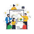 © Malika - Business Team Analyzing Growth Projections on Whiteboard with Charts and Graphs