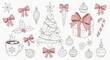 © Junior - Christmas Festive Doodle: A collection of delightful Christmas ornaments, gifts, and festive elements come together to evoke the magic and anticipation of the holiday season.