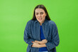 © Ivan - Woman with menstrual pain is holding her aching belly - body pain concept