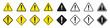 © Maksim - Danger and Warning Sign Symbol Set with Exclamation Mark in Triangle and Diamond Shapes