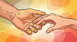 © Arus LMH - Two hands reaching out to connect and offer support.