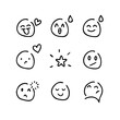 © Art Gallery420 - Hand-drawn cute doodle line icons for movement and direction