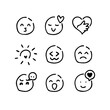 © Art Gallery420 - Hand-drawn cute doodle line icons for movement and direction
