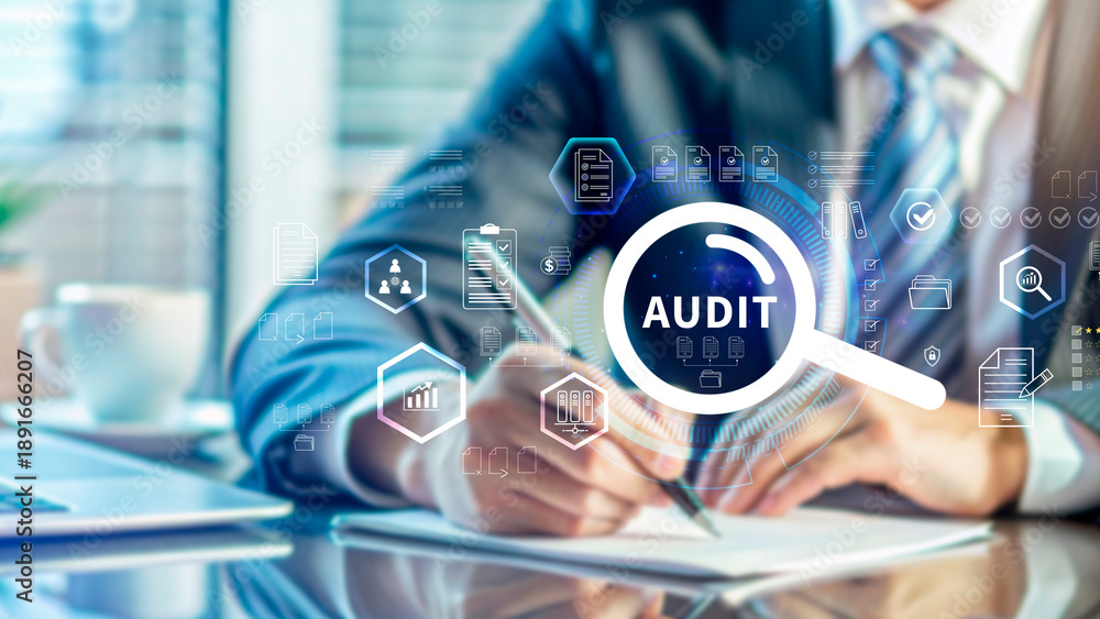 Audit concept. Business Audit check and evaluate financial statement, Financial auditing concept, Audit and Fraud Investigation