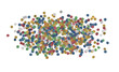 © vegefox.com - Bright confetti dots floating over a white background. Perfect for celebrations, joy, party, holiday, and other festive