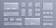© Diana Berber - Vector glassmorphism UI elements with transparent interface panels, buttons, sliders and icons on dark background. Clean futuristic design ideal for apps, dashboards and web interfaces.