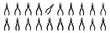 © ZogodishChandra - Set of various black silhouette needle nose pliers isolated on white background.