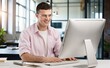 © BillionPhotos.com - Business young man worker on computer device. Videoconference online.