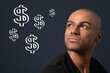 © BillionPhotos.com - Handsome welcoming man with dollar signs