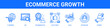 © Syafii5758 - Ecommerce Growth web banner icon set collection solid style.