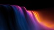 © ActionGP - Vibrant neon waterfall of light across a dark abstract night sky
