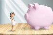 © BillionPhotos.com - Cute piggy bank on table, financial management
