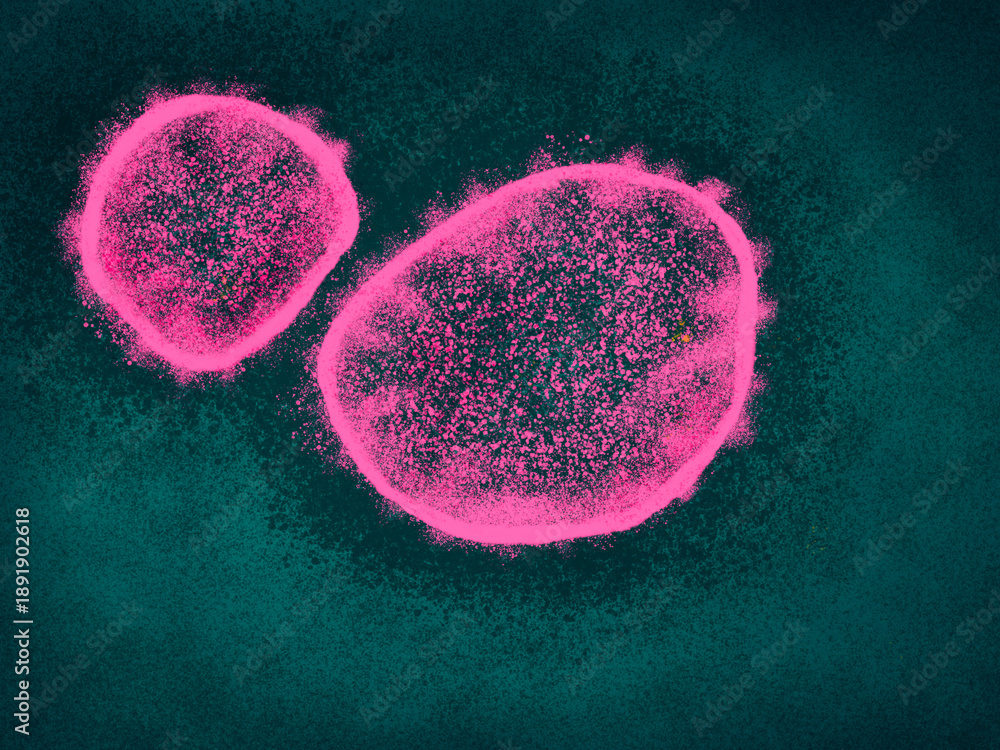 Nipah virus, a deadly zoonotic virus transmitted from bats to humans. Emerging threat, pathogen causing fatal encephalitis and respiratory infection.